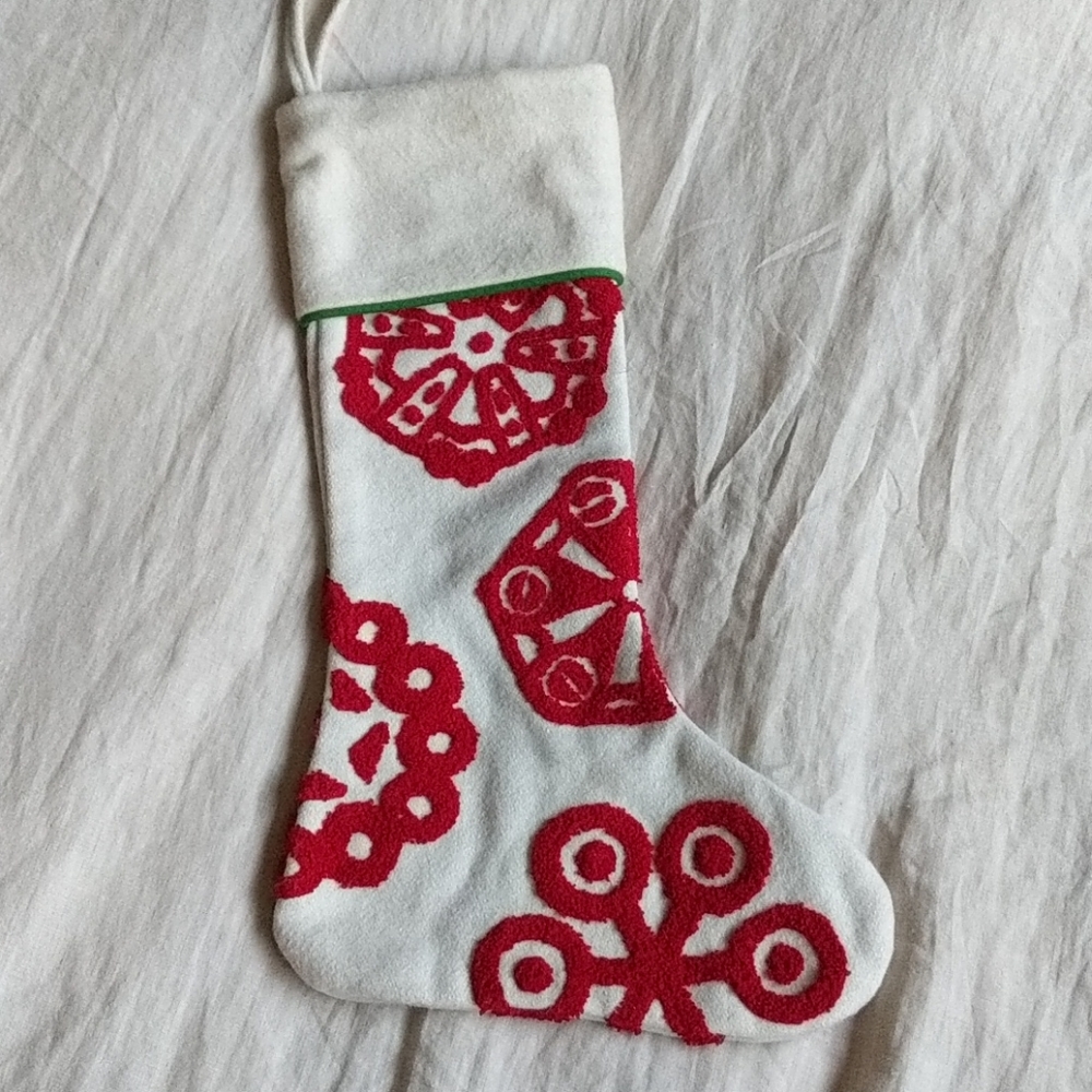 Crate and Barrel Christmas stocking